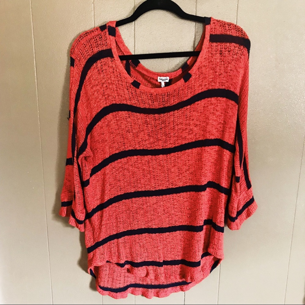 Orange & Navy Slouchy Sweater from Nordstrom